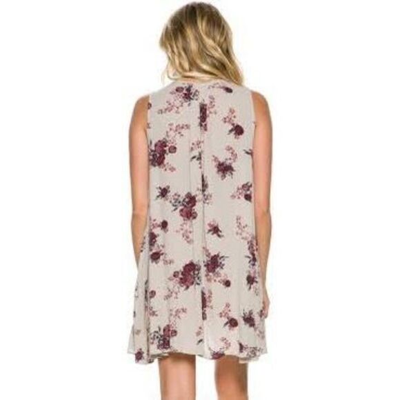 Free People Swing Dress Womens XS Floral Sleeveless Tea Combo Boho Flowy - Picture 10 of 10